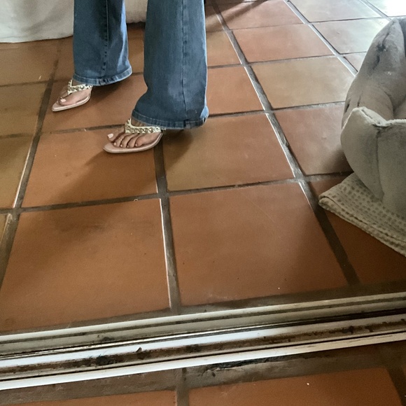 LE SILLA Studded Kitten Heel Slide Thong Sandal 9 39 - Picture 14 of 16